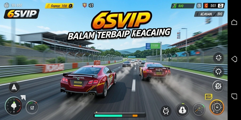 Tampilan gameplay balapan yang mendebarkan di 6SVIP.