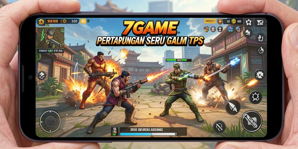 Tangkapan layar menunjukkan aksi pertempuran seru di 7GAME.