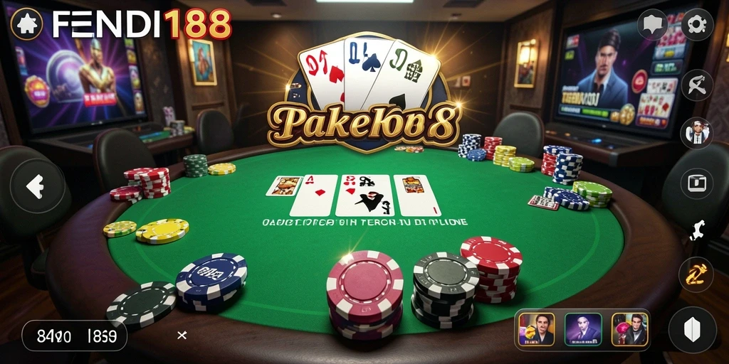 Tampilan gameplay Poker yang mengasyikkan di FENDI188.