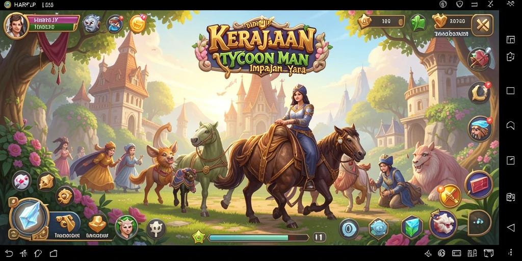 Tampilan gameplay HARAPJP menunjukkan keseruan dalam mengelola bisnis Tycoon.