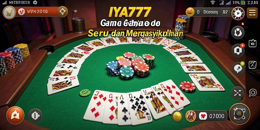 Tampilan gameplay seru dari IYA777 dalam permainan Gaple.