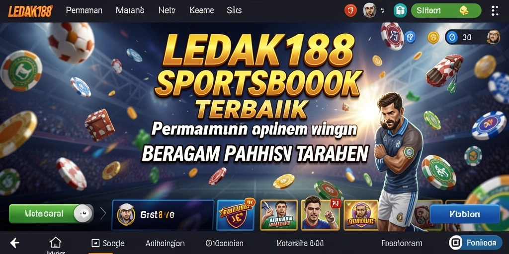 Screenshot utama LEDAK188 menampilkan berbagai opsi taruhan olahraga.