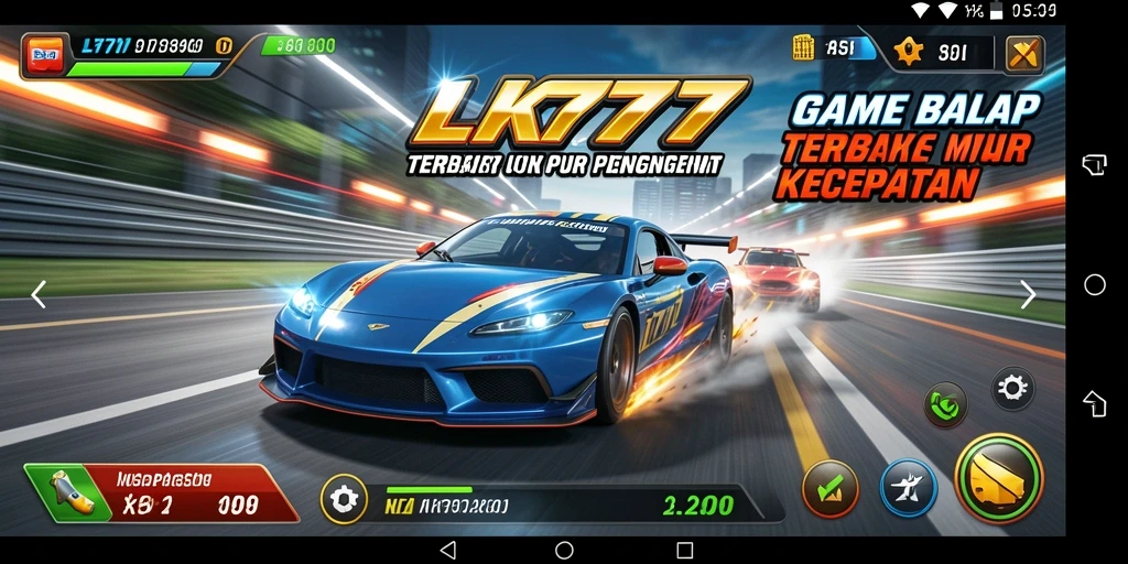 Tampilan gameplay Racing LK777 yang mendebarkan dan penuh aksi.