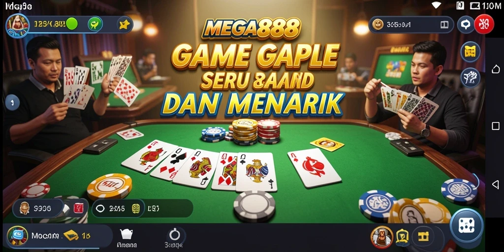 Tampilan gameplay seru dari MEGA888 dalam permainan Gaple