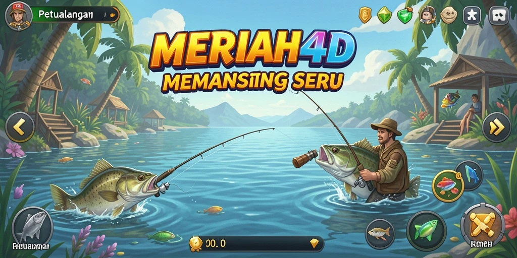 Menampilkan gameplay memancing seru di MERIAH4D.
