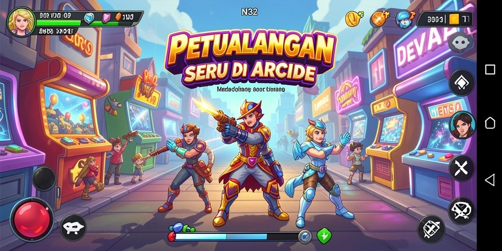 Gameplay seru dan menantang dalam N32, menampilkan aksi mendebarkan.