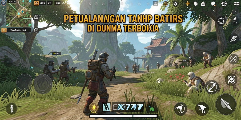 Gameplay NEX777 yang menampilkan aksi menjelajahi dunia terbuka.