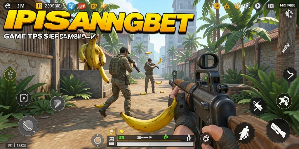 Gameplay seru PISANGBET dengan aksi tembak-menembak.