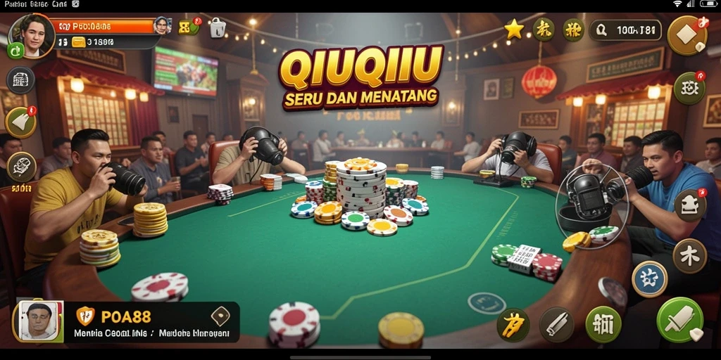 Tampilan menarik dari gameplay QiuQiu di POA88.