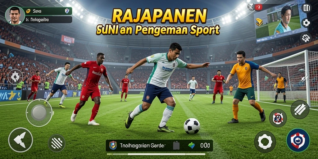 Screenshot gameplay RAJAPANEN yang menunjukkan aksi seru olahraga.