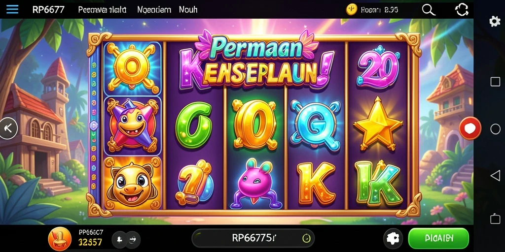 Screenshot gameplay RP6677 menampilkan mesin Slot dengan tema menarik dan fitur bonus.