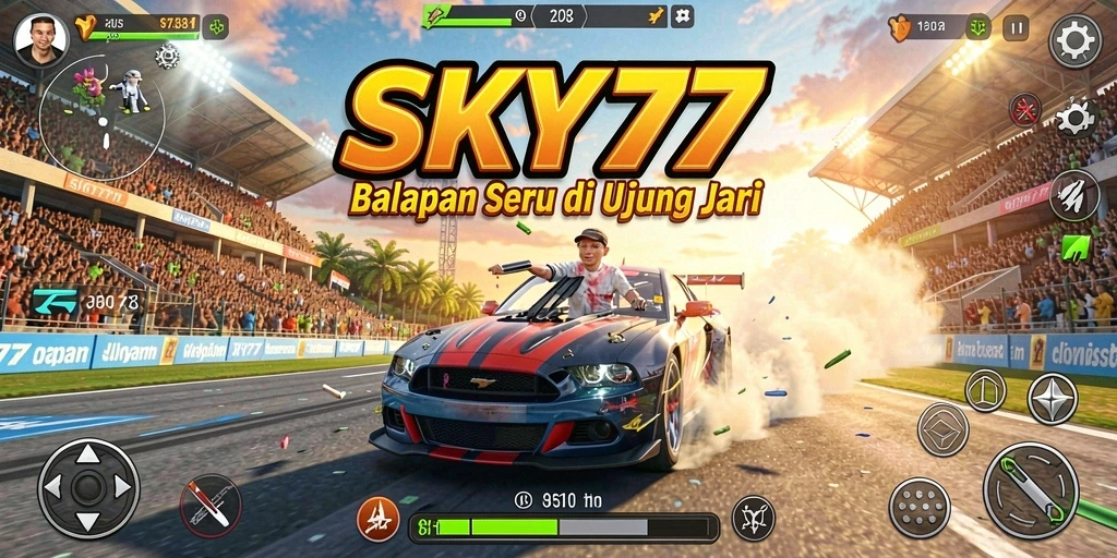 Gameplay Racing seru dan menegangkan dalam SKY77.