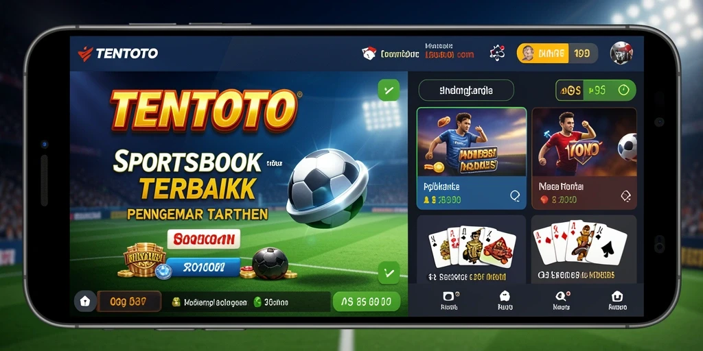 Screenshot TENTOTO menampilkan pengalaman gameplay Sportsbook yang mendebarkan.