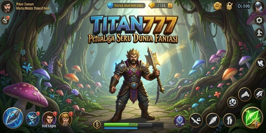 Tampilan gameplay yang menakjubkan dalam petualangan TITAN777.