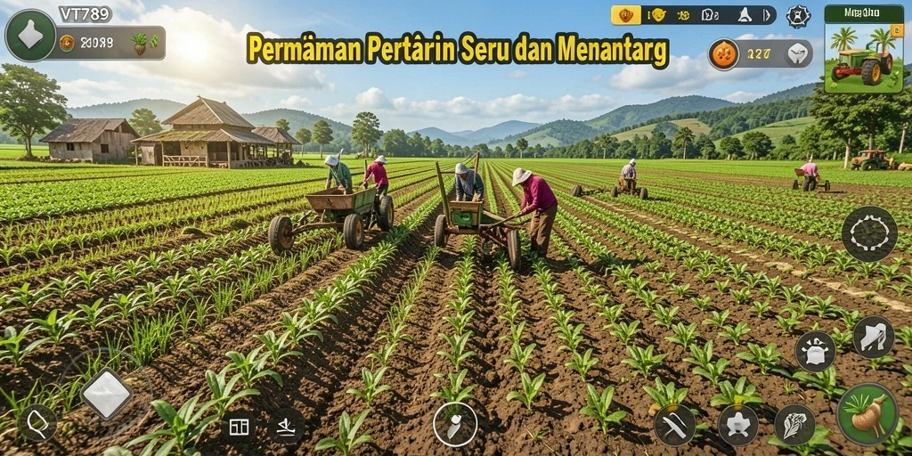 Screenshot gameplay VT789 menampilkan pengalaman bertani yang menarik dan interaktif.