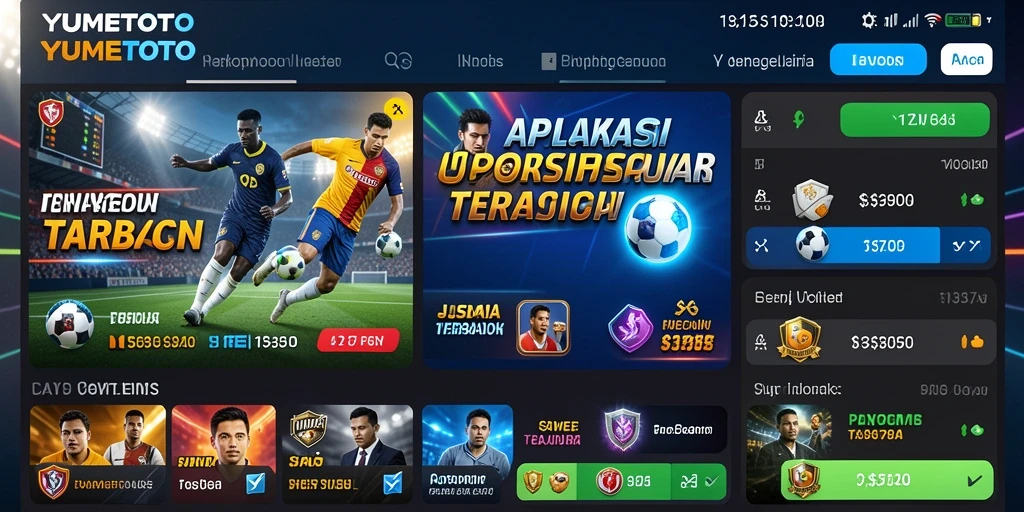 Tangkapan layar utama YUMETOTO yang menunjukkan fitur taruhan olahraga.
