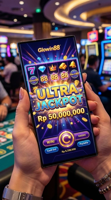 Screenshot aplikasi glowin88 dengan antarmuka pengguna yang sederhana.